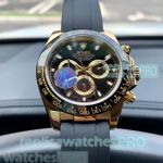 High Quality Rolex Daytona Black Dial Black Rubber Strap 43mm Men's Watch
